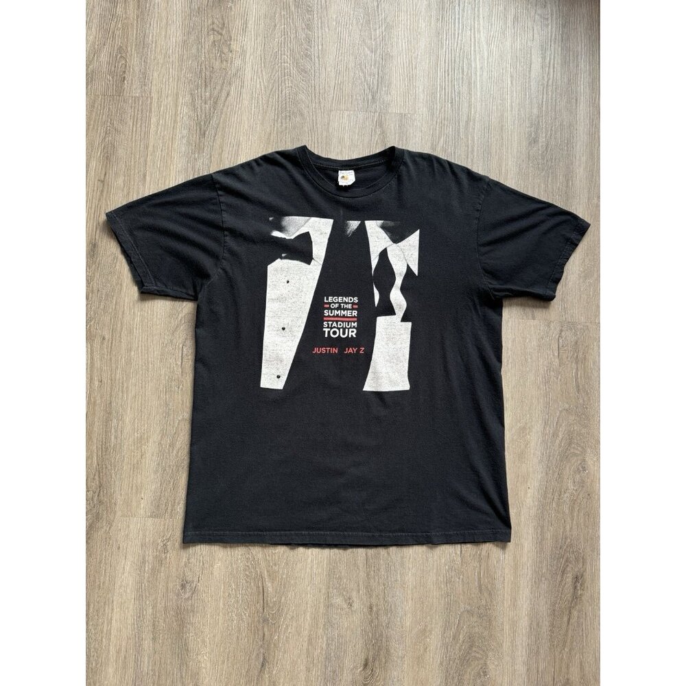 Vintage Y2K Jay Z Justin Timberlake Legends Of The Summer Stadium Tour Black 2XL